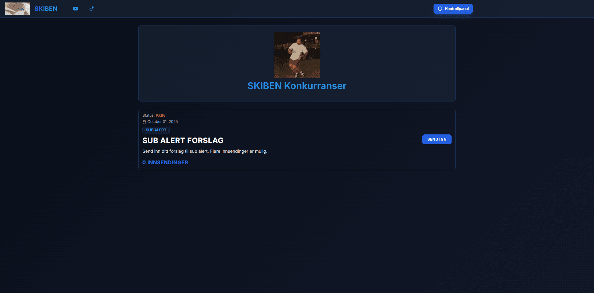 Skiben Site - Video submission platform for streamers with Twitch authentication